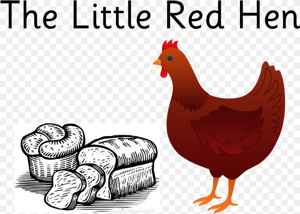 Printable Picture Of Hen Cartoon Loaf Of Bread, Animal, Bird, Chicken, Fowl Png Image