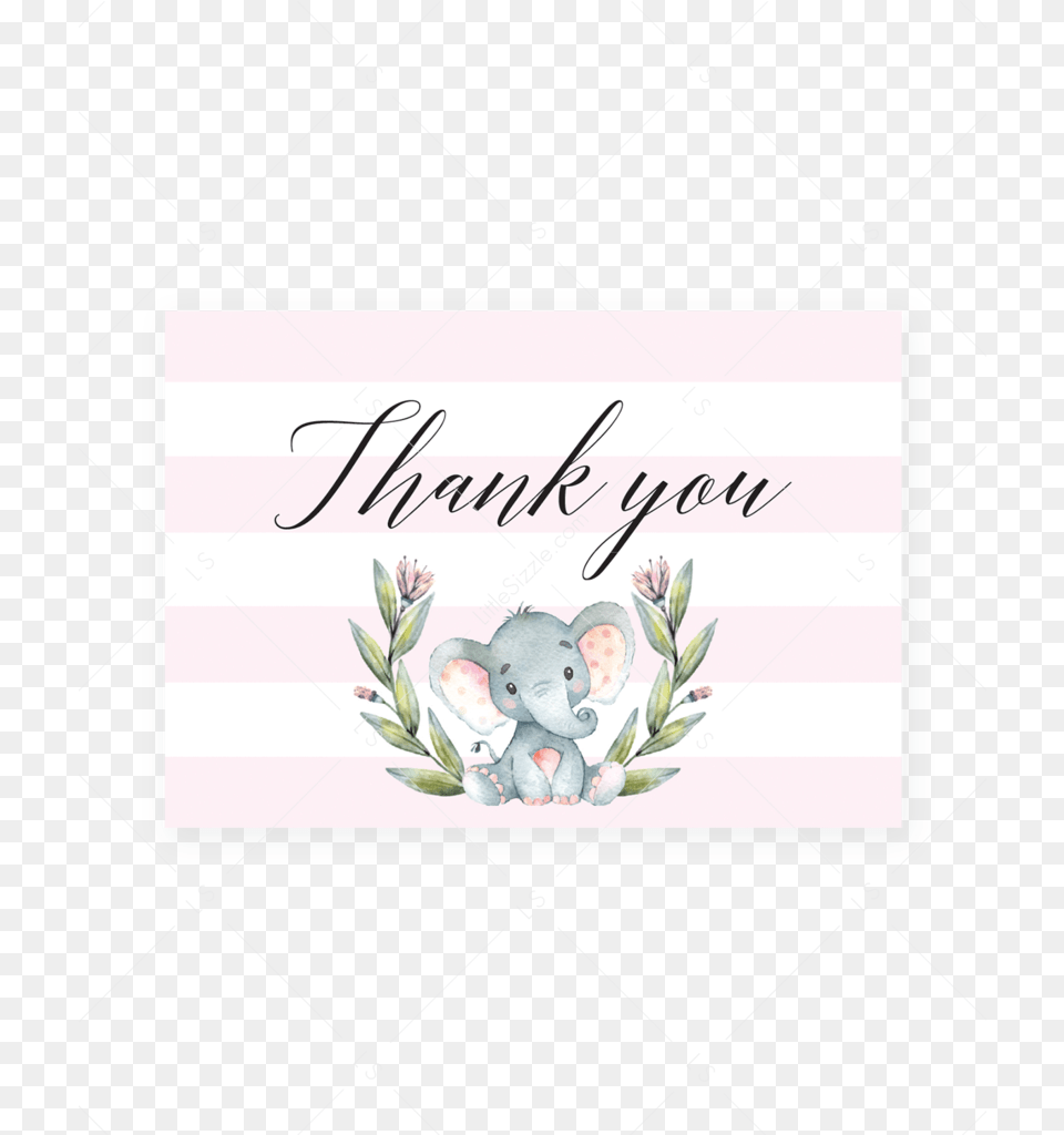 Printable Pink Thank You Cards By Littlesizzle Baby Shower, Pattern, Text, Animal, Bear Free Png Download
