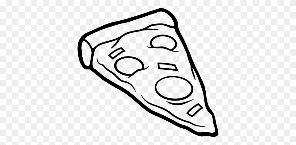 Printable Pizza Slice Clip Art Black And White, Person Free Png