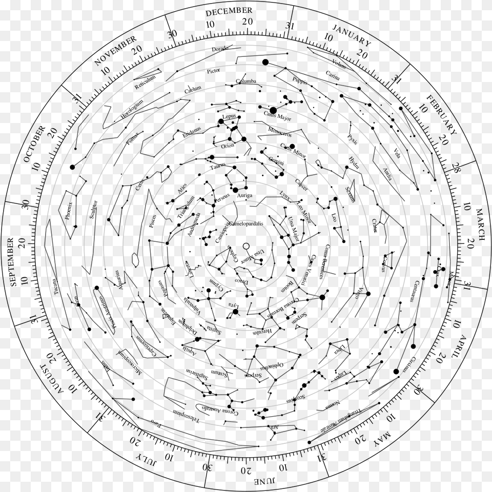 Printable Planisphere, Spiral, Chandelier, Lamp, Coil Free Transparent Png