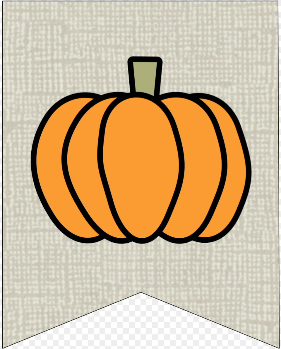 Printable Pumpkin Banner Decor, Food, Plant, Produce, Vegetable Free Transparent Png