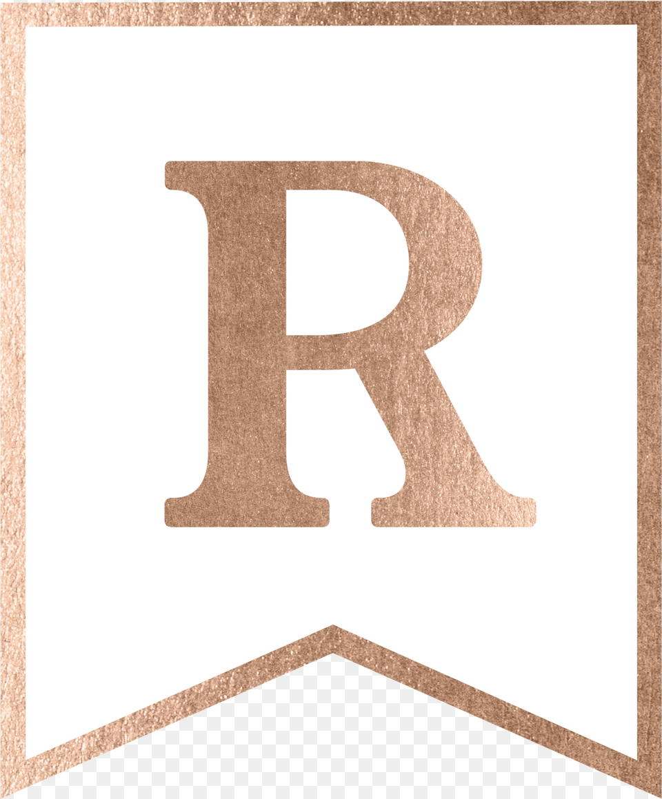 Printable Rose Gold Banner Template Paper Trail Rose Gold Letter T, Text, Number, Symbol, Home Decor Free Png Download