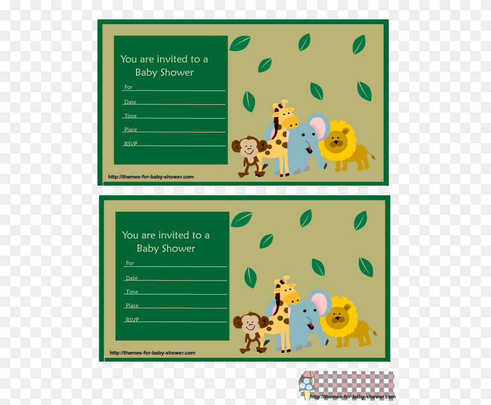 Printable Safari Baby Shower Invitations, Advertisement, Poster, Text, Greeting Card Free Png Download