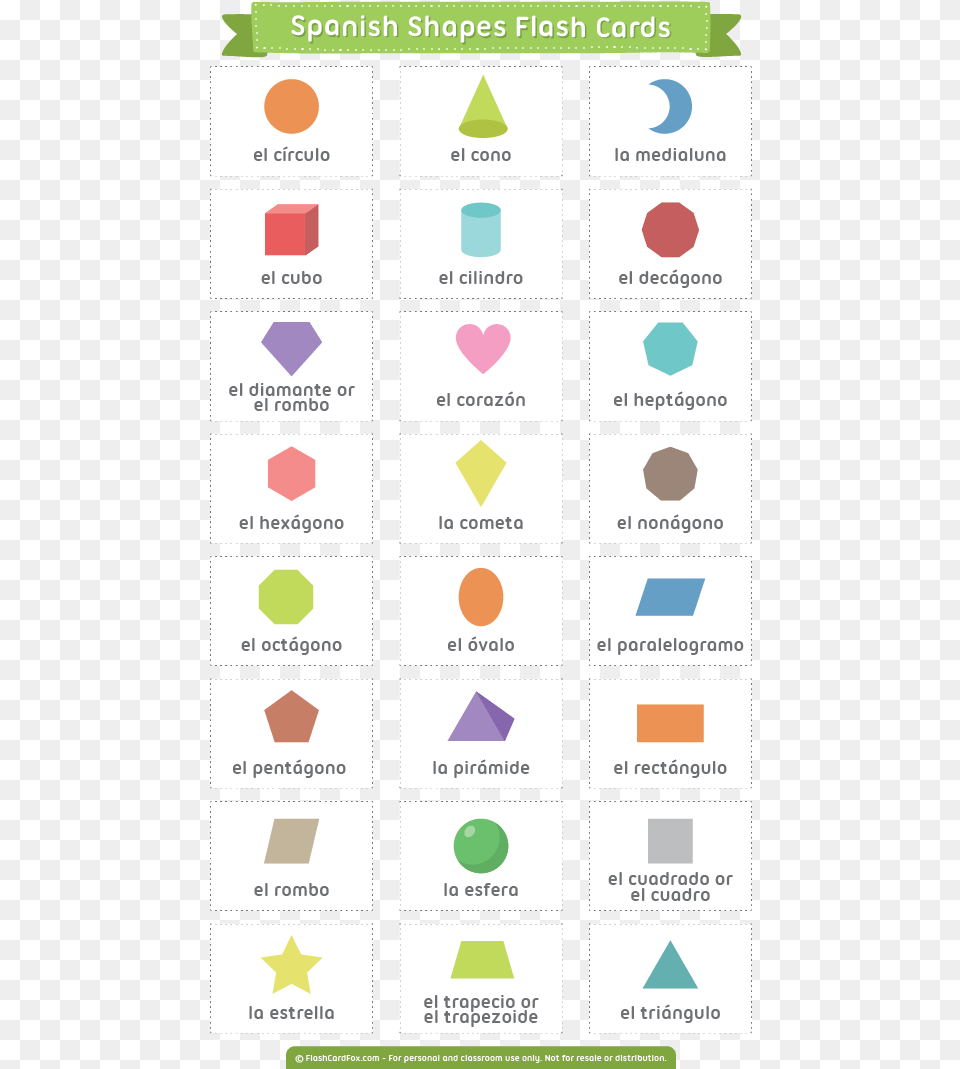 Printable Shapes Flashcards Png Image