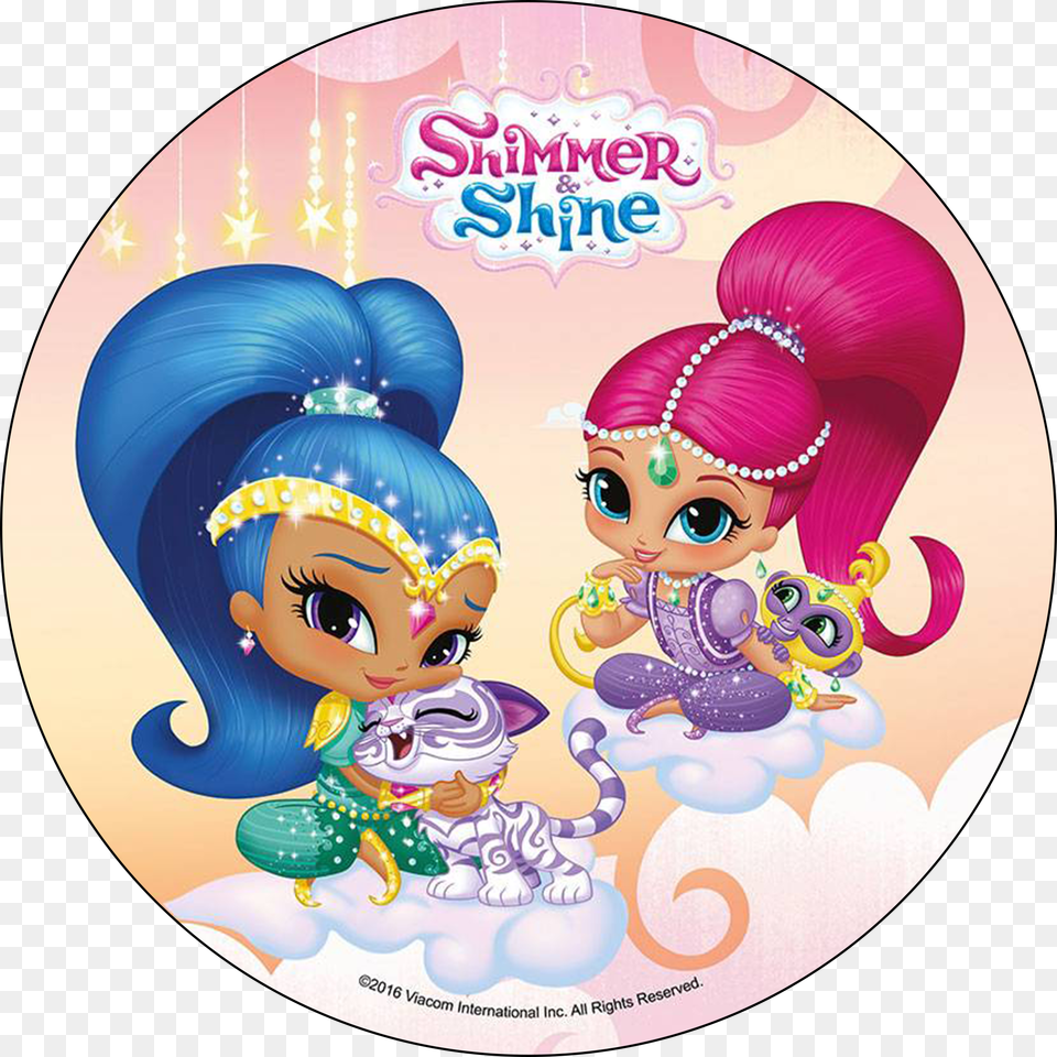 Printable Shimmer And Shine, Disk, Dvd, Face, Head Free Png
