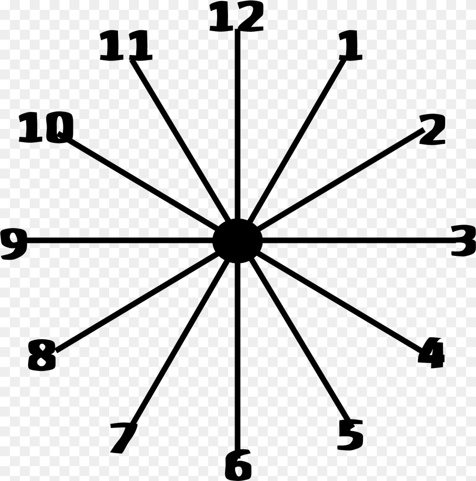 Printable Square Clock Face Template, Gray Free Png