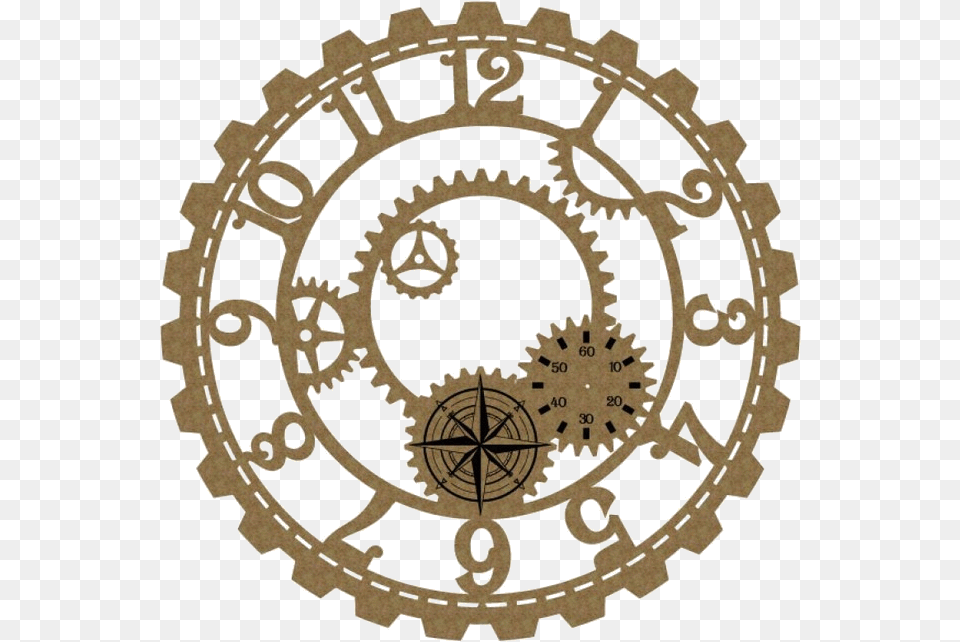 Printable Steampunk Clock Face, Machine, Wheel, Gear Png
