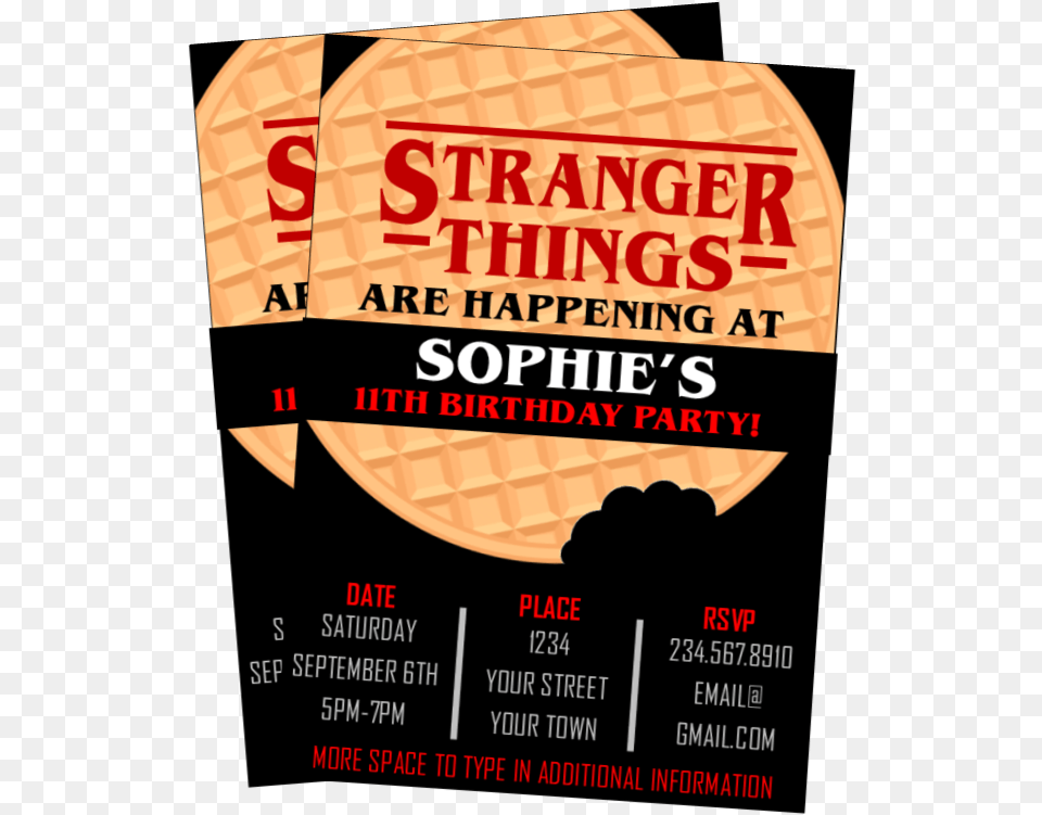 Printable Stranger Things Party Supplies Stranger Things Party Decorations, Advertisement, Poster Png Image