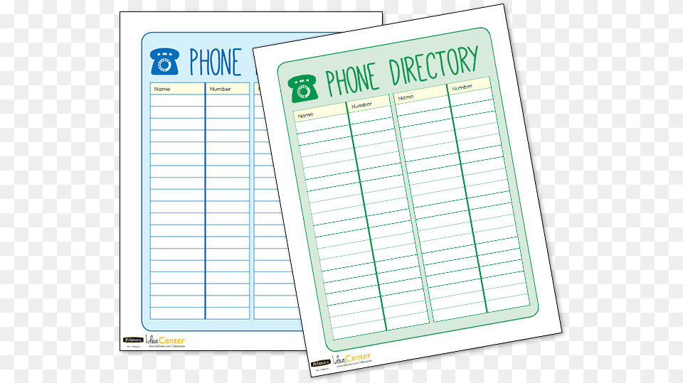 Printable Telephone Directory Template, Page, Text Free Png