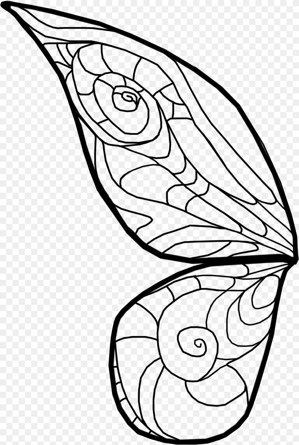 Printable Tinkerbell Wings Template Transparent Cartoons Printable Tinkerbell Wings Template, Gray Png Image
