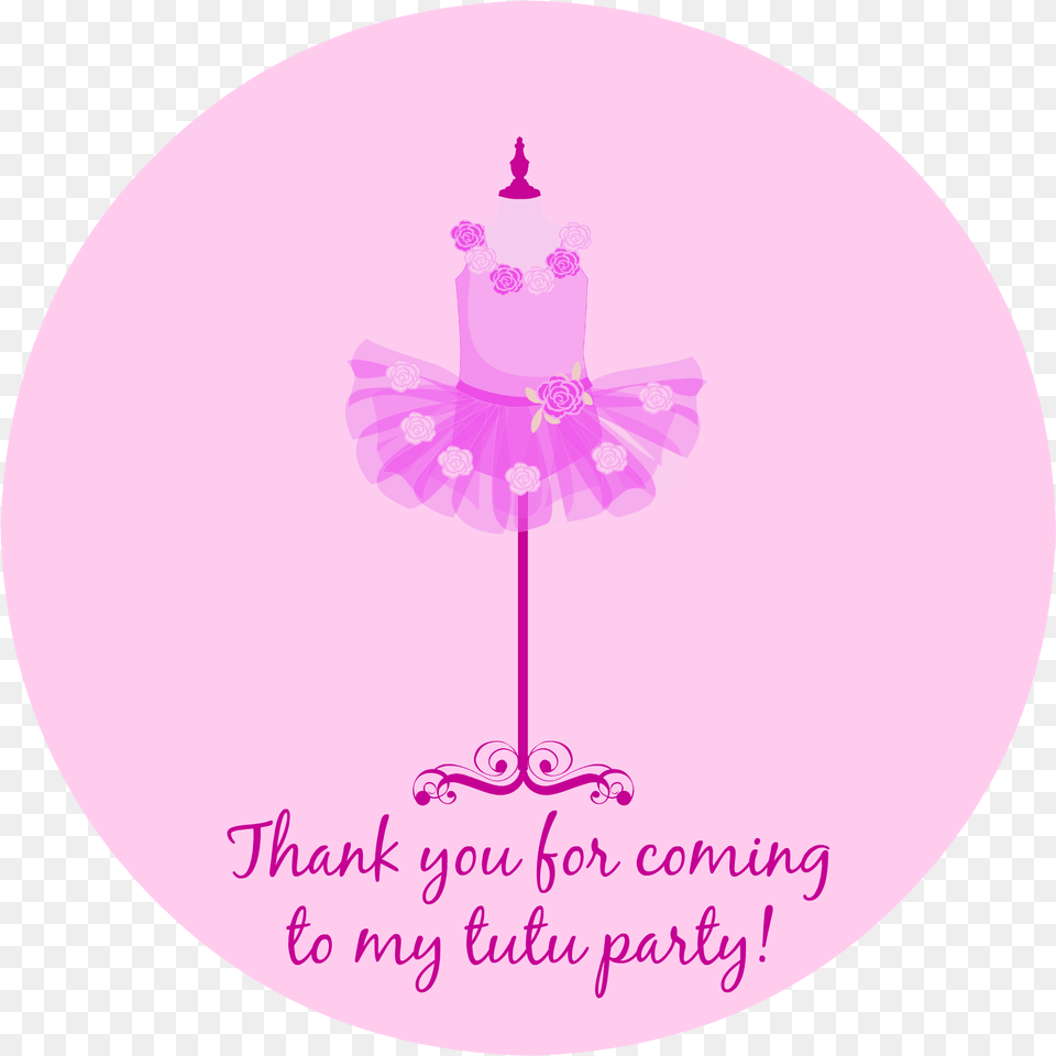 Printable Tutu Birthday Circle Thank You Gift Aubry Gaspard, Dancing, Leisure Activities, Person, Purple Free Png Download