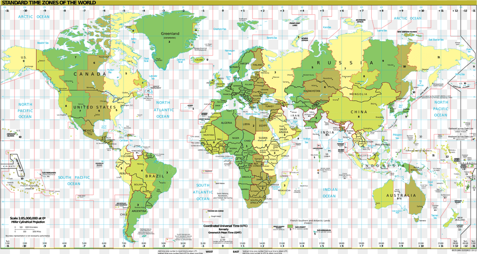 Printable World Time Zone Map World Map Large Size, Chart, Plot, Atlas, Diagram Free Png