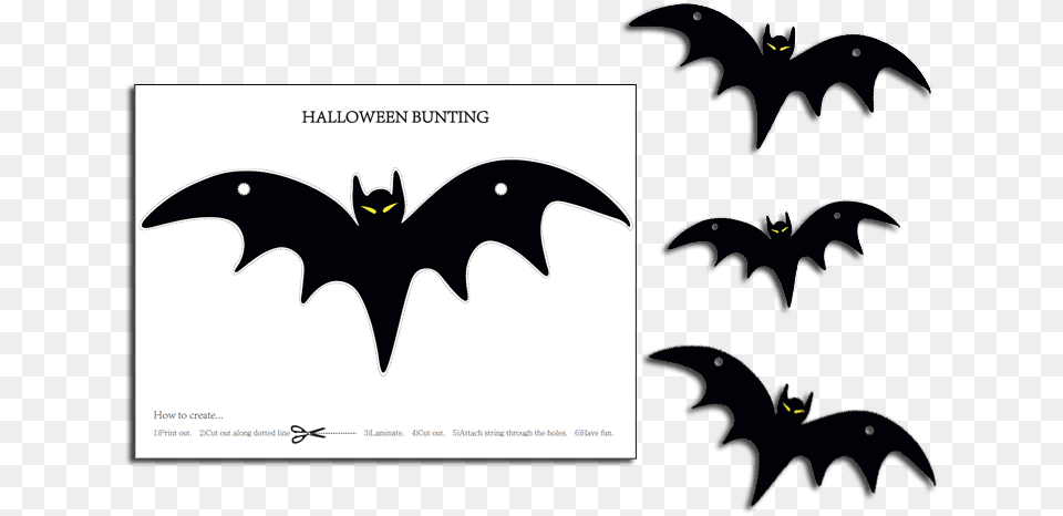 Printables Halloween Bunting Bat Fellowes Clip Art, Logo, Symbol, Animal, Mammal Free Png