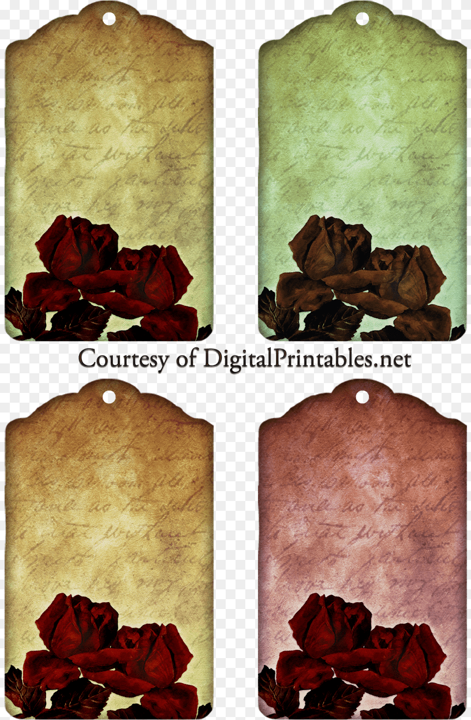 Printables Vintage Tags Garden Roses, Art, Collage, Flower, Geranium Png Image