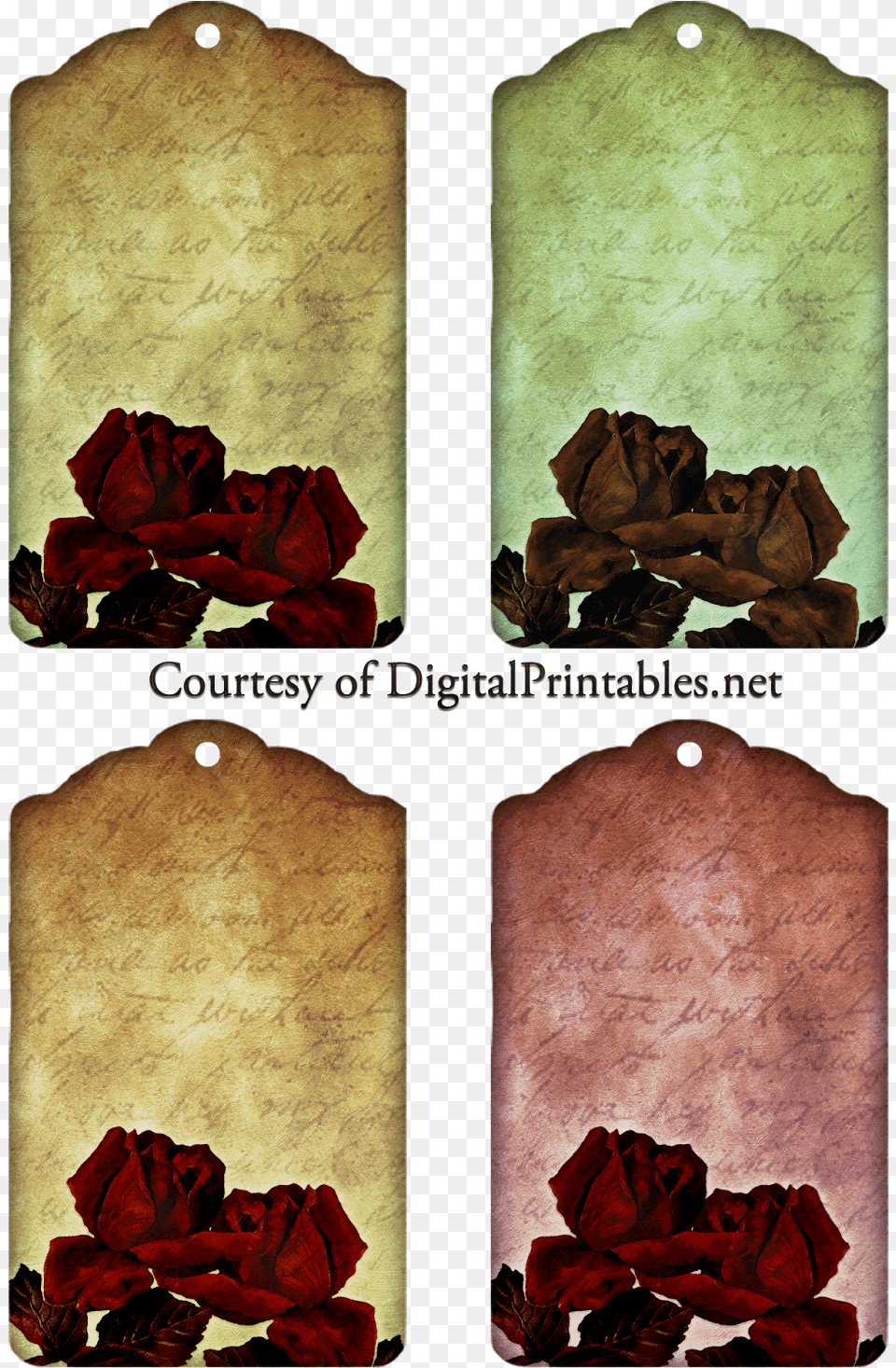 Printables Vintage Tags Vintage Roses, Art, Collage, Flower, Geranium Png Image