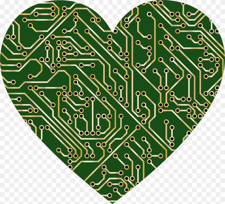 Printed Circuit Board Heart Clip Art Circuit Board, Electronics, Hardware, Armored, Military Png