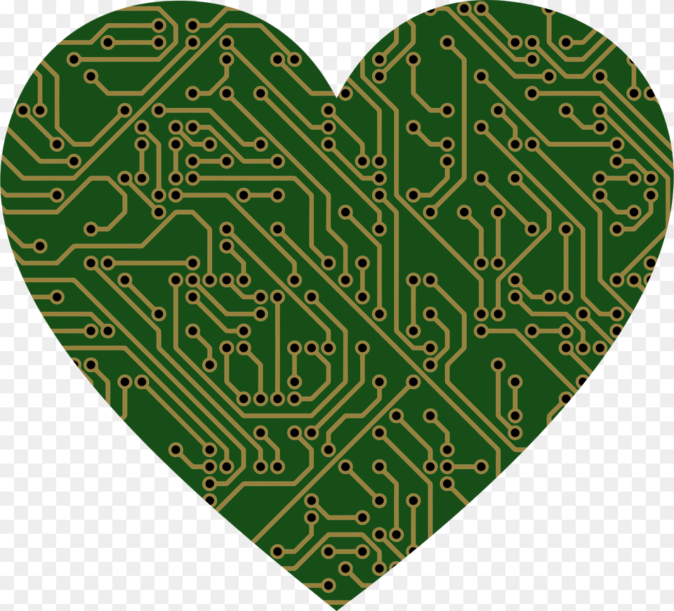 Printed Circuit Board Heart Clip Arts Pcb Heart, Armored, Military, Tank, Transportation Free Png