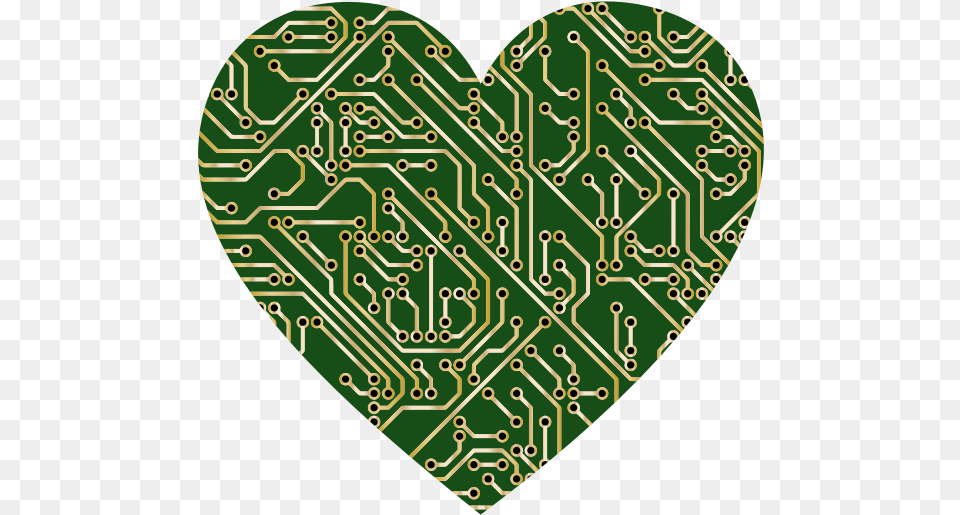 Printed Circuit Board Heart Pcb Board Background, Electronics, Hardware, Armored, Military Free Transparent Png