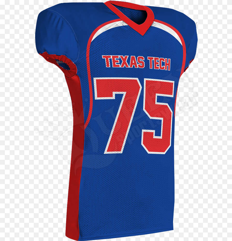 Printed Football Jersey Texas Tech Style, Clothing, Shirt, Person Png Image