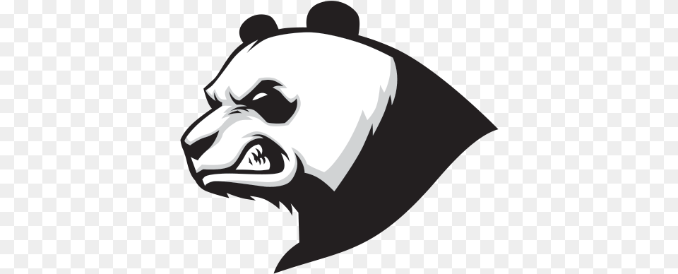 Printed Vinyl Aggressive Panda Head Stickers Factory Angry Panda Logo, Stencil, Cap, Clothing, Hat Free Png Download