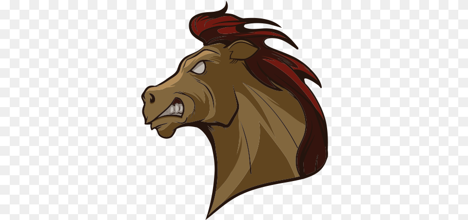 Printed Vinyl Angry Horse Head Stickers Factory Angry Horse Head, Person, Animal, Lion, Mammal Png