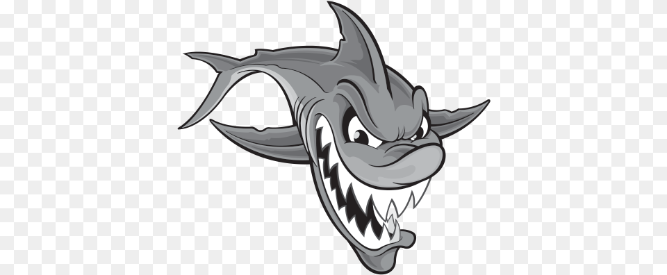 Printed Vinyl Angry Shark Attack Shark Attack Drawing, Animal, Fish, Sea Life Free Png