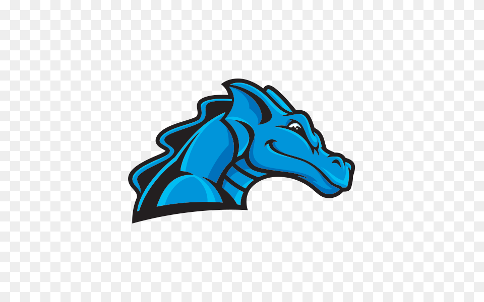 Printed Vinyl Blue Dragon Head Stickers Factory, Bulldozer, Machine Free Png