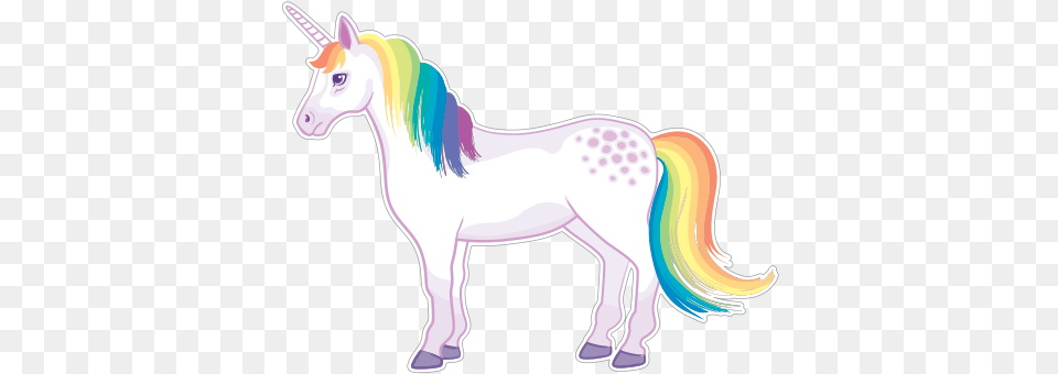 Printed Vinyl Cute Unicorn Left Stickers Factory Animal Figure, Mammal, Kangaroo, Horse Free Transparent Png