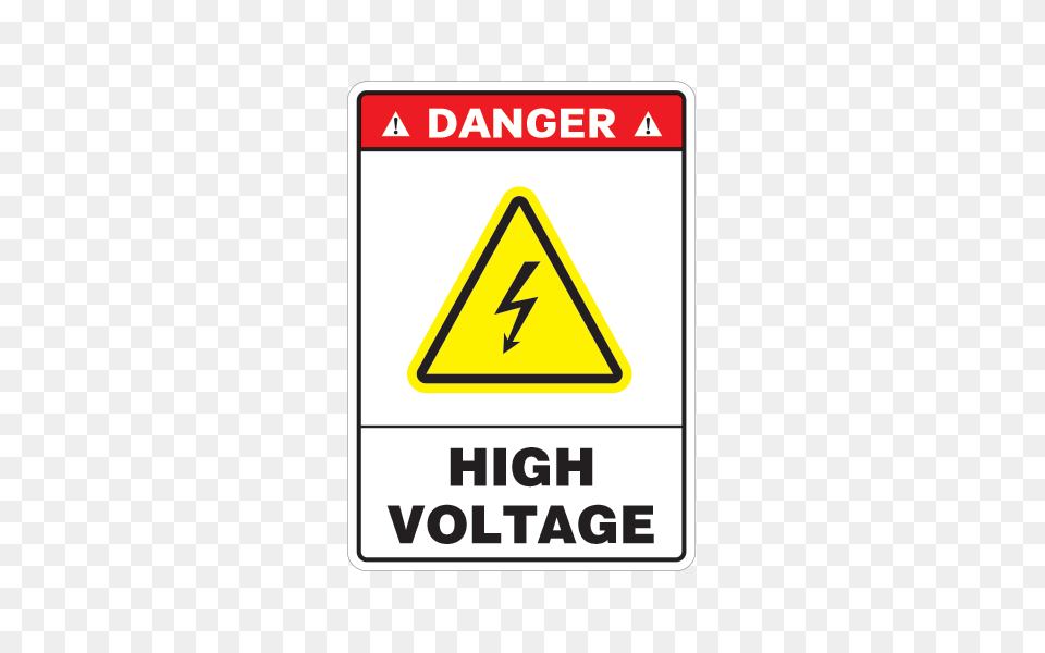 Printed Vinyl Danger High Voltage Stickers Factory, Sign, Symbol, Road Sign Free Transparent Png