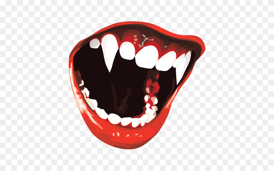 Printed Vinyl Dracula Vampire Teeth Bite Stickers Factory, Body Part, Mouth, Person Png Image