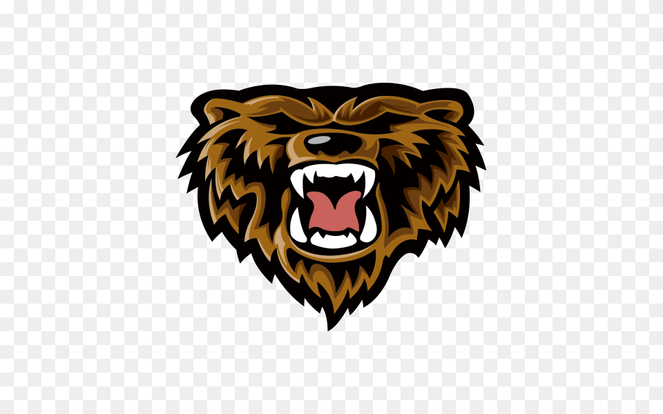 Printed Vinyl Grizzly Power Bear Head Stickers Factory, Logo, Animal, Lion, Mammal Free Png Download