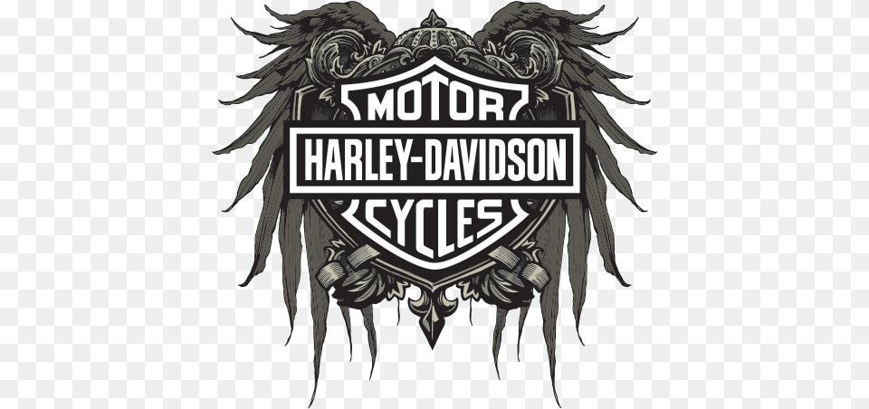 Printed Vinyl Harley Davidson Cycles Emblem Stickers Factory Harley Davidson Vinyl Sticker, Symbol, Logo, Adult, Male Free Png