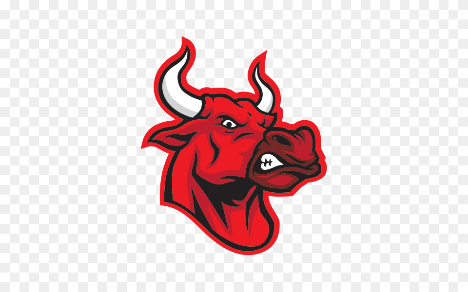 Printed Vinyl Red Bull Head Stickers Factory, Animal, Mammal, Buffalo, Wildlife Free Png Download