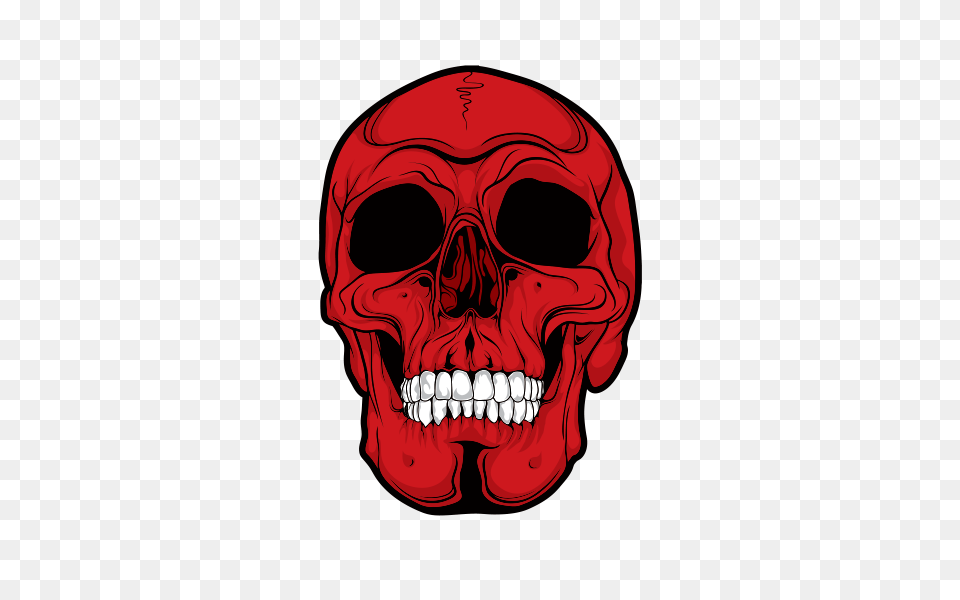 Printed Vinyl Red Skull Stickers Factory, Person Free Transparent Png