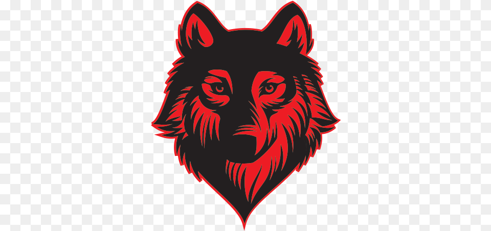 Printed Vinyl Red Wolf Head Gaming Channel Logo, Animal, Mammal, Person, Lion Png Image