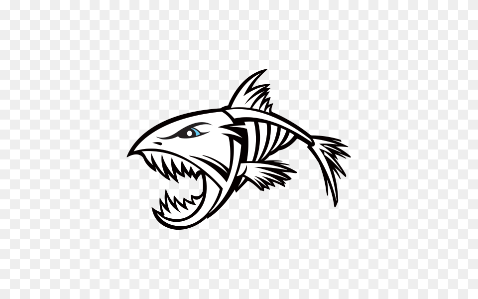 Printed Vinyl Skeleton Fishbone Power Fishing Stickers Factory, Logo, Stencil, Animal, Fish Png