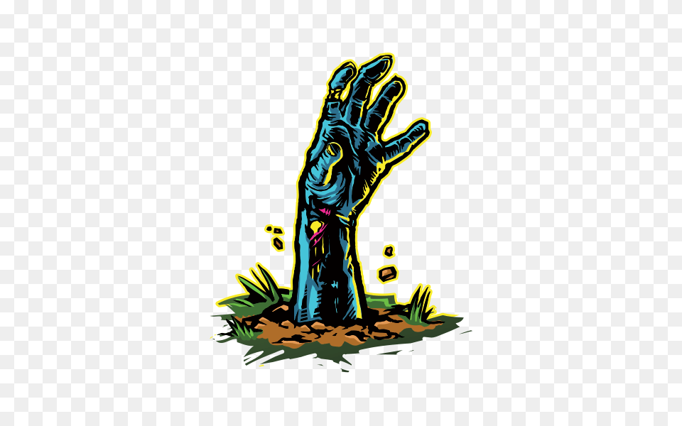 Printed Vinyl Zombie Hand Appearing Stickers Factory, Glove, Clothing, Body Part, Person Free Png