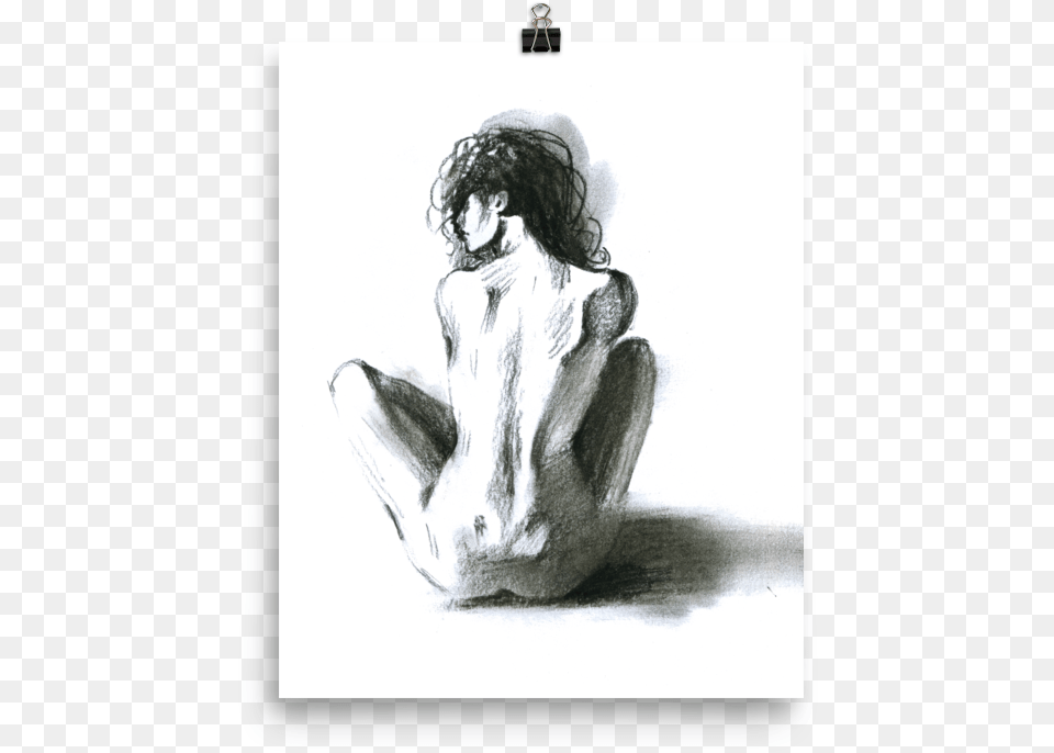 Printed Watercolor Hot Girl Poster Of A Sexy Naked, Art, Drawing, Adult, Female Free Png