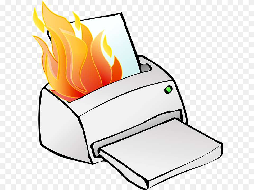 Printer Fire Flames Printer Clip Art, Computer Hardware, Electronics, Hardware, Machine Png Image