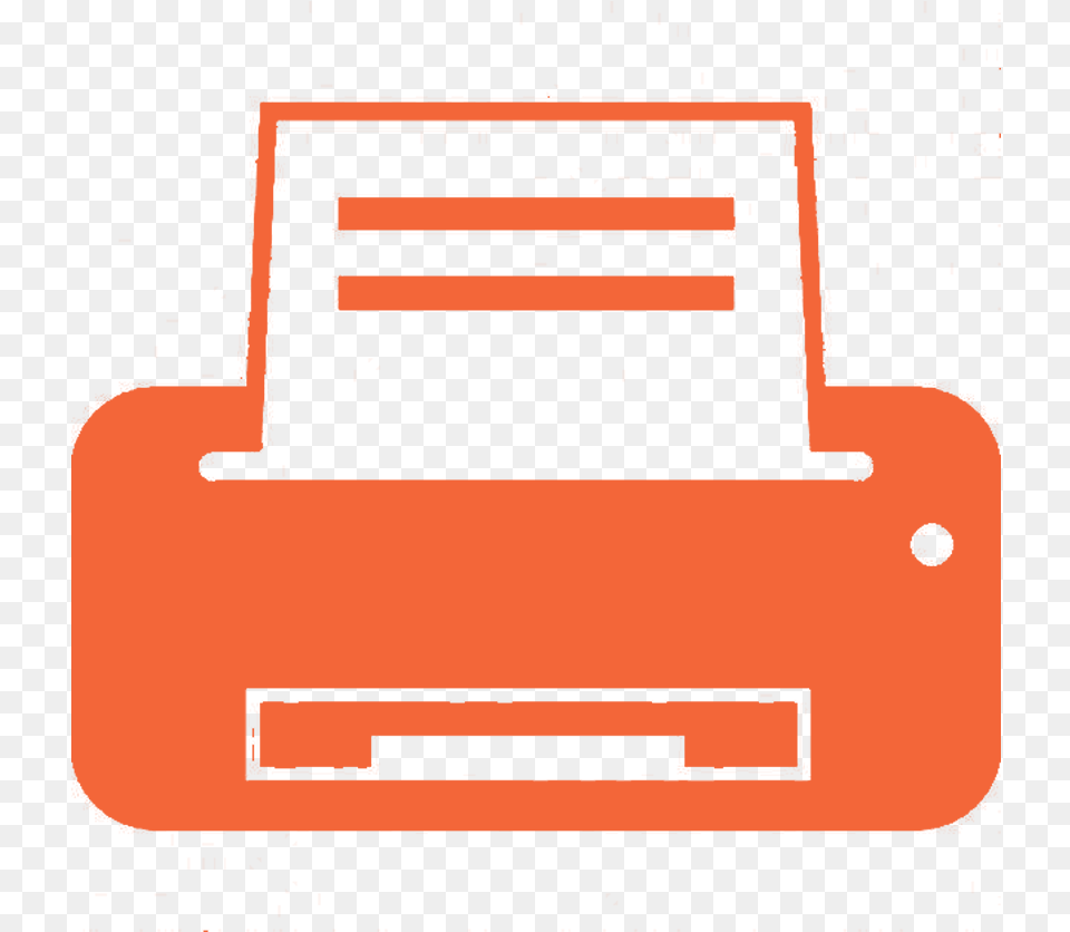 Printer Icon Orange, Computer Hardware, Electronics, Hardware, Machine Free Png