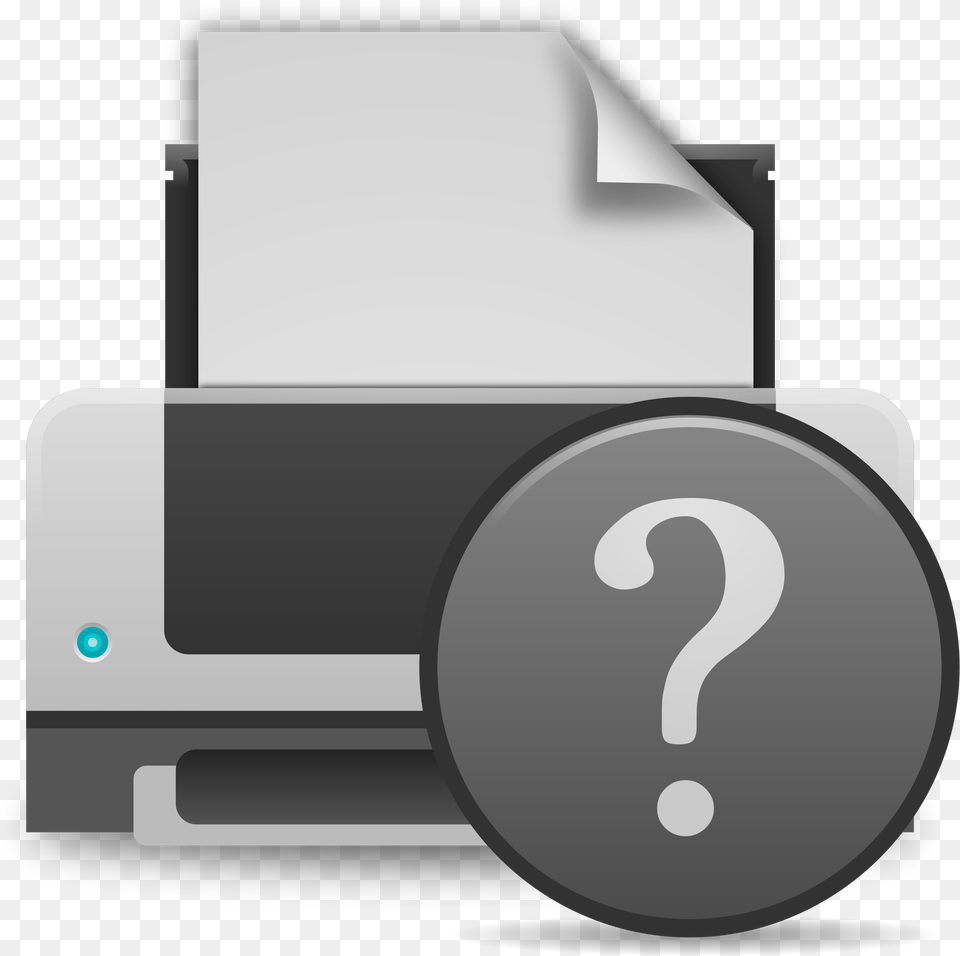 Printer Question Icon Clip Arts Printer Clipart Transparent, Computer Hardware, Electronics, Hardware, Machine Png Image