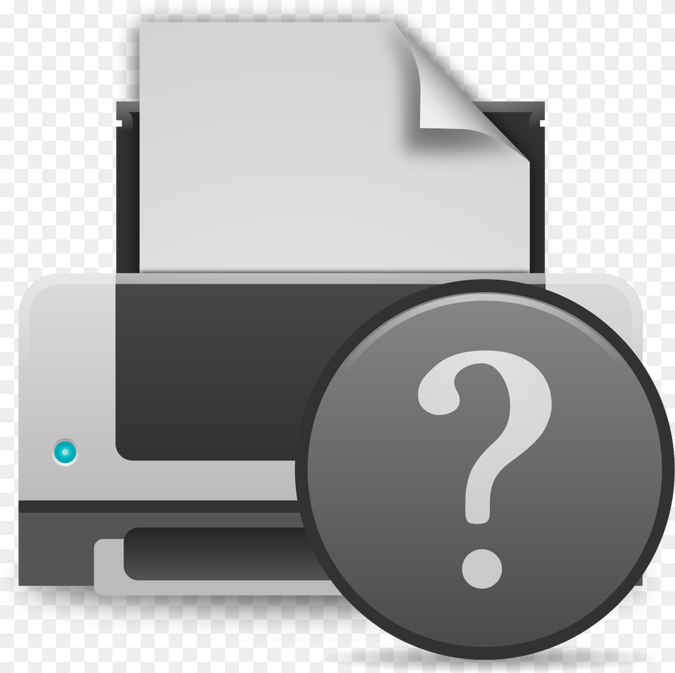 Printer Question Icon Openclipart Icon, Computer Hardware, Electronics, Hardware, Machine Free Png