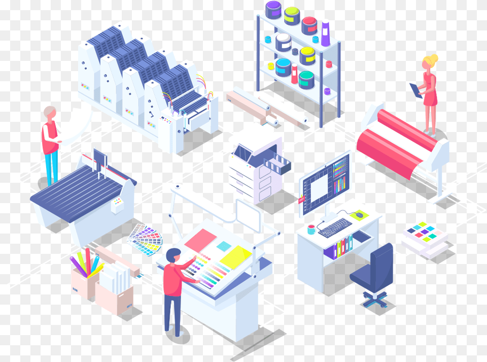 Printing House Isometric Polygraphy Composition Vector, Cad Diagram, Diagram, Person, Dynamite Free Png