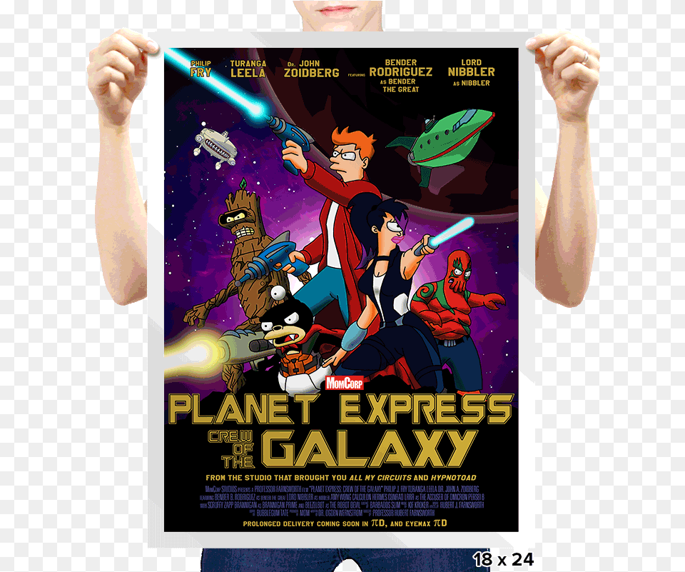 Prints V Planet Express Crew Of The Galaxy Planet Express Of The Galaxy, Advertisement, Book, Comics, Poster Png