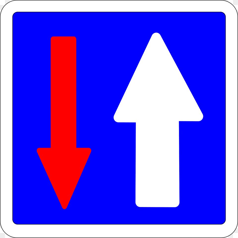 Priority Over Oncoming Vehicles Clipart, Sign, Symbol, Road Sign Png
