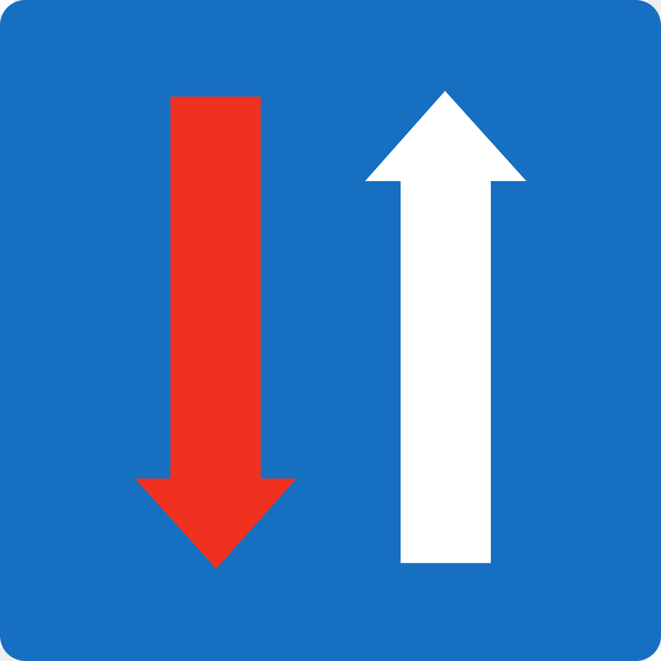 Priority Over Oncoming Vehicles Sign In Austria Clipart, Symbol Png