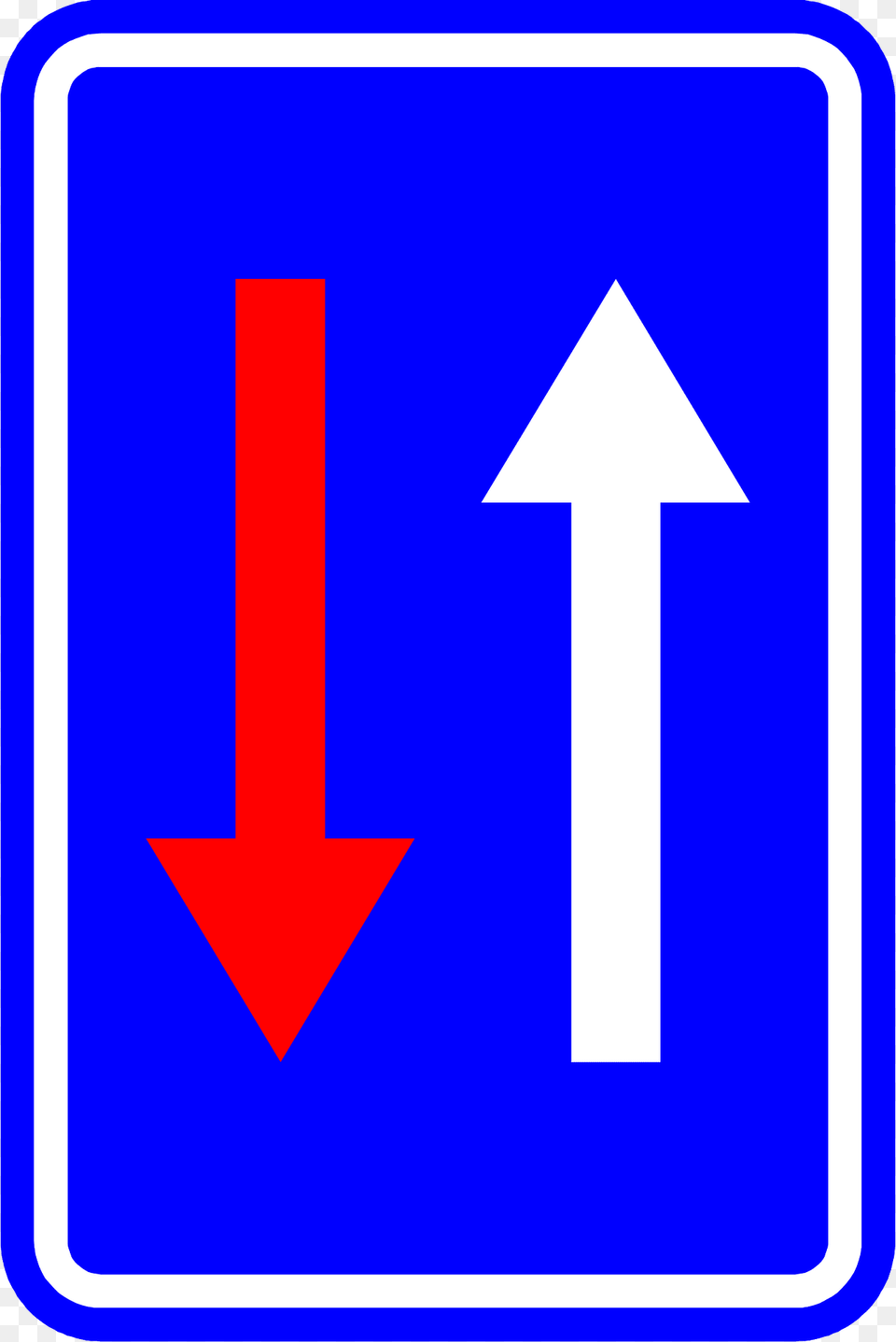 Priority Over Oncoming Vehicles Sign In Belgium Clipart, Symbol, Road Sign Png Image