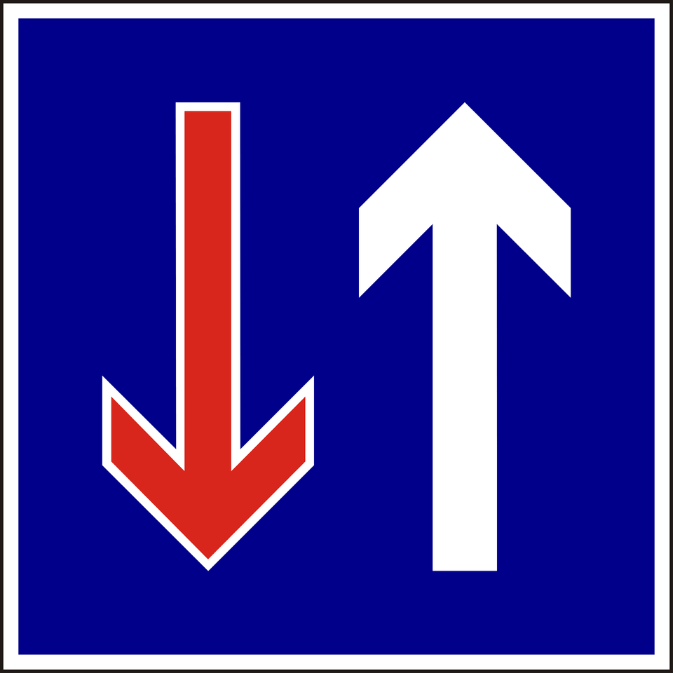 Priority Over Oncoming Vehicles Sign In Hungary Clipart, Symbol Free Png Download