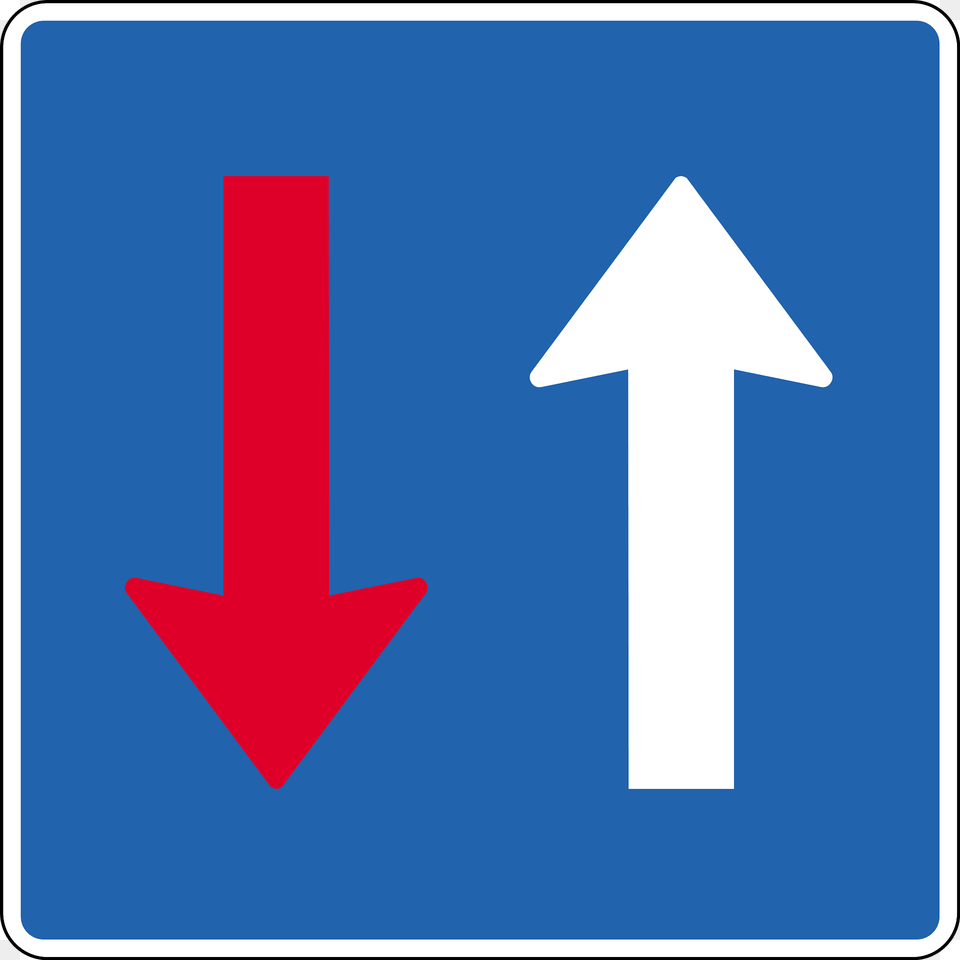 Priority Over Oncoming Vehicles Sign In Iceland Clipart, Symbol, Road Sign Free Transparent Png