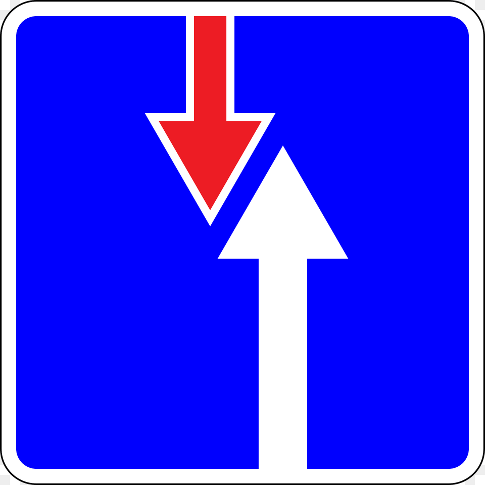 Priority Over Oncoming Vehicles Sign In Moldova Clipart, Symbol, First Aid, Road Sign Png Image